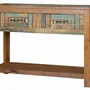 Console table - Exclusive console in multicolored recycled wood - GINER Y COLOMER