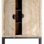 Armoires - Armoire en manguier et pieds en métal blanc vieilli - GINER Y COLOMER