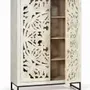 Sideboards - Mango wood display case and aged white metal legs - GINER Y COLOMER