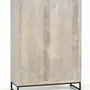 Sideboards - Mango wood display case and aged white metal legs - GINER Y COLOMER