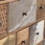 Chests of drawers - Mango wood chest of drawers with drawers in different textures - GINER Y COLOMER