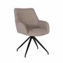Chaises - Lot de 2 chaises pivotantes recouvertes de tissu gris - GINER Y COLOMER