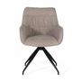 Chaises - Lot de 2 chaises pivotantes recouvertes de tissu gris - GINER Y COLOMER