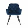 Chairs - Set of two chairs covered in velvet and steel legs - GINER Y COLOMER