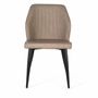 Chaises - Lot de 2 chaises tapissées en gris et pieds en acier - GINER Y COLOMER