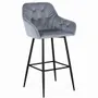 Tabourets - Ensemble de deux tabourets recouverts de velours et structure en métal - GINER Y COLOMER
