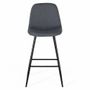 Tabourets - Ensemble de quatre tabourets recouverts de tissu gris - GINER Y COLOMER