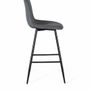 Tabourets - Ensemble de quatre tabourets recouverts de tissu gris - GINER Y COLOMER
