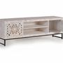 TV stands - TV cabinet in carved mango wood and metal - GINER Y COLOMER