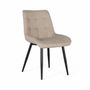 Chaises - Ensemble de deux chaises tapissées de tissu beige - GINER Y COLOMER