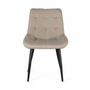 Chaises - Ensemble de deux chaises tapissées de tissu beige - GINER Y COLOMER