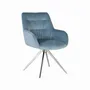 Armchairs - Set of two armchairs upholstered in blue velvet - GINER Y COLOMER