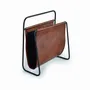 Caskets and boxes - Leather and metal magazine rack - GINER Y COLOMER