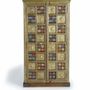 Armoires - Armoire en bois de manguier, laiton e maiolique - GINER Y COLOMER