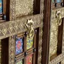Wardrobe - Wardrobe in mango wood, brass and maiolica - GINER Y COLOMER
