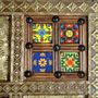Armoires - Armoire en bois de manguier, laiton e maiolique - GINER Y COLOMER