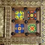 Wardrobe - Wardrobe in mango wood, brass and maiolica - GINER Y COLOMER