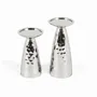 Decorative objects - Set of two shiny aluminum candlesticks - GINER Y COLOMER