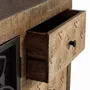 TV stands - TV cabinet in aged brown mango wood and metal - GINER Y COLOMER
