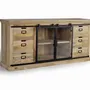 Sideboards - Mango wood and black sideboard - GINER Y COLOMER