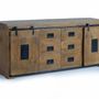 Sideboards - Mango wood and black sideboard - GINER Y COLOMER