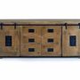Sideboards - Mango wood and black sideboard - GINER Y COLOMER