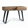 Console table - Acacia wood and metal console - GINER Y COLOMER