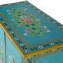 Commodes - Meuble d'appoint en bois manguier turquoise - GINER Y COLOMER