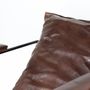 Armchairs - Brown leather and metal armchair - GINER Y COLOMER