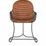 Chairs - Set of 2 chairs upholstered in natural brown leather - GINER Y COLOMER