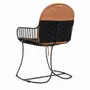Chaises - Ensemble de 2 chaises tapissées de cuir marron naturel - GINER Y COLOMER