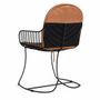 Chairs - Set of 2 chairs upholstered in natural brown leather - GINER Y COLOMER