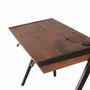 Desks - Mango wood and metal desk - GINER Y COLOMER