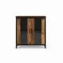 Sideboards - Mango wood and black metal sideboard - GINER Y COLOMER