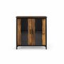 Sideboards - Mango wood and black metal sideboard - GINER Y COLOMER