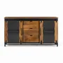 Sideboards - Sideboard in mango wood and black metal - GINER Y COLOMER