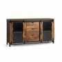 Sideboards - Sideboard in mango wood and black metal - GINER Y COLOMER