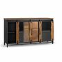 Sideboards - Sideboard in mango wood and black metal - GINER Y COLOMER
