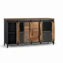Sideboards - Sideboard in mango wood and black metal - GINER Y COLOMER