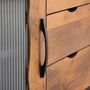 Sideboards - Sideboard in mango wood and black metal - GINER Y COLOMER