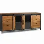 Sideboards - Sideboard in mango wood and black metal - GINER Y COLOMER