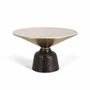 Tables basses - Table basse marbre blanc et métal noir - GINER Y COLOMER