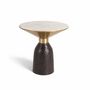 Tables basses - Table basse marbre blanc et métal noir - GINER Y COLOMER