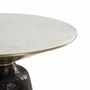 Tables basses - Table basse marbre blanc et métal noir - GINER Y COLOMER