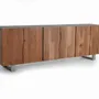 Sideboards - Acacia wood and metal sideboard - GINER Y COLOMER