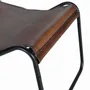 Armchairs - Set of two armchairs in brown leather and metal - GINER Y COLOMER