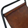 Armchairs - Set of two armchairs in brown leather and metal - GINER Y COLOMER