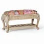 Benches - Mango wood and fabric bench - GINER Y COLOMER