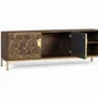 TV stands - TV cabinet in mango wood, walnut and gold metal - GINER Y COLOMER