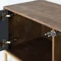 TV stands - TV cabinet in mango wood, walnut and gold metal - GINER Y COLOMER
